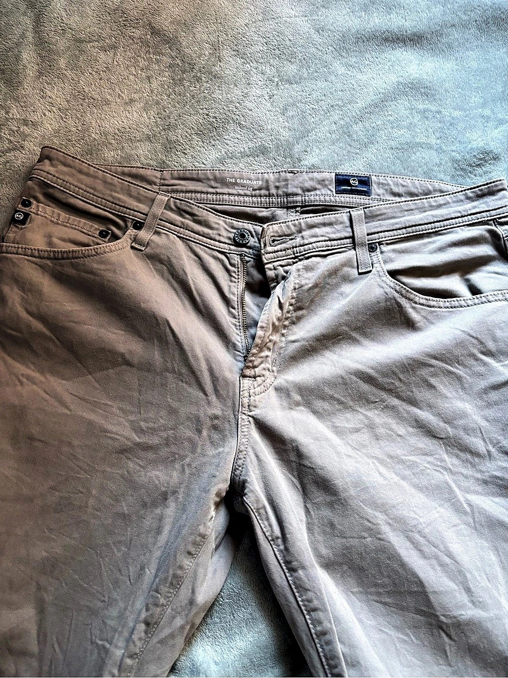 AG Adriano Goldschmied The Graduate Men's Gray Chinos Waist 36x36